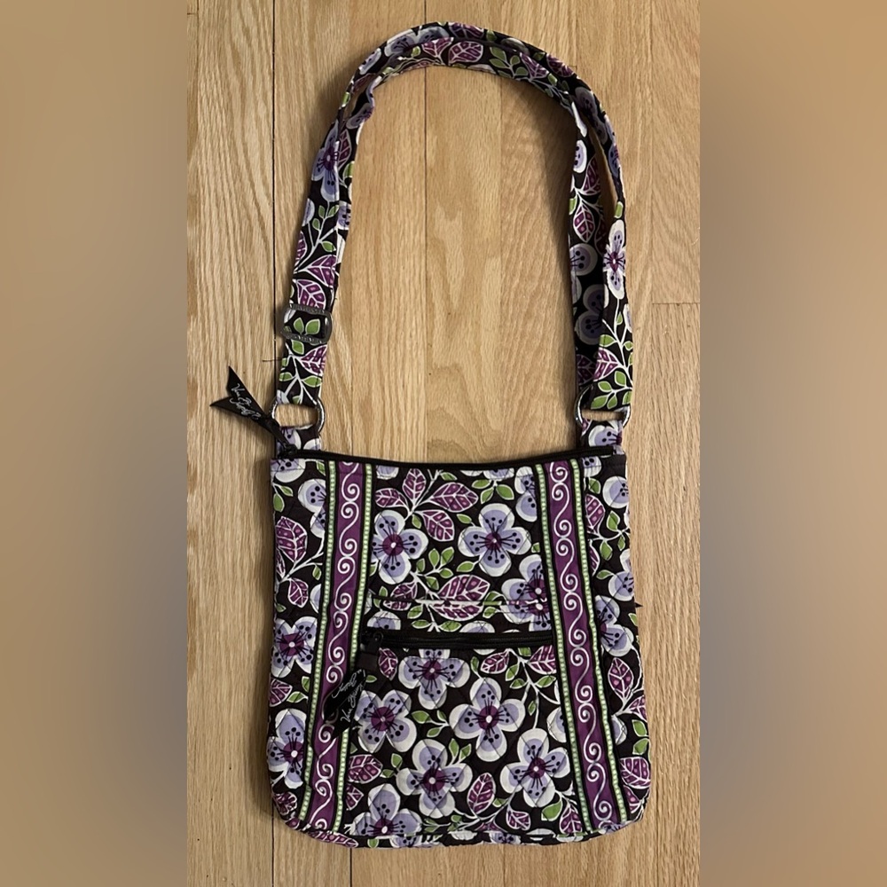 Retired Vera Bradley Hipster Crossbody in Plum Petals
